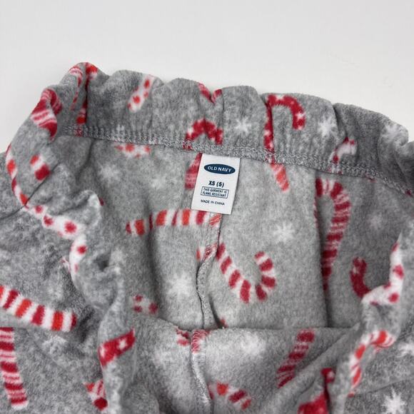 Old Navy Micro Fleece Candy Cane Pajama Pant Bundle XS 5 - Picture 7 of 7